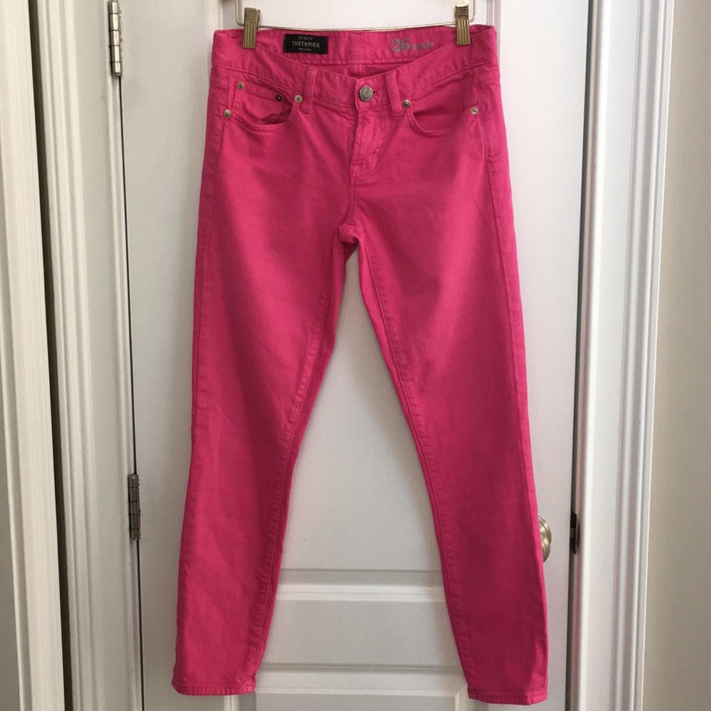 J. Crew pink jeans